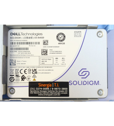 345-BJSM SSD 480GB SATA RI 6Gbps 512e 2.5