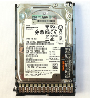 EG000600JXLVV HD 600GB 10K RPM SAS 12Gbps 2.5