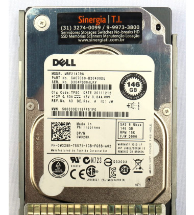 0W328K HD 146GB SAS 6Gbps 15K RPM SFF 2,5