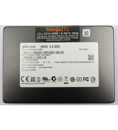 MTFDDAK1T0MBF-1AN12ABYY SSD Micron M600 1TB SATA 6Gbps 2.5