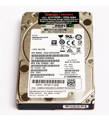 EH000600JWCPL HD HPE 600GB SAS 12 Gbps 15K RPM SFF 2,5