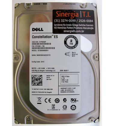 067TMT HD Dell 2TB SAS 6 Gbps 7.2K RPM LFF 3,5
