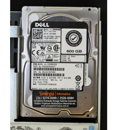 0DYDW0 HD Dell 600GB SAS 12 Gbps 15K RPM para Servidor SFF 3.5