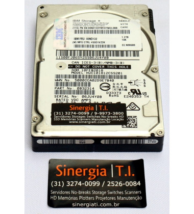 00ND132 HD IBM 1.2TB SAS 12 Gbps 10K RPM SFF 2,5" para Servidor FRU pronta entrega