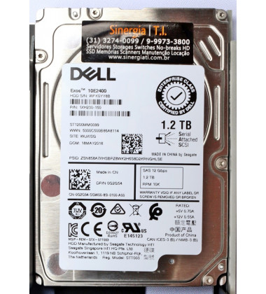 P/N: 1XH230-150 HD Dell 1.2TB SAS 12 Gbps 10K RPM SFF 2,5