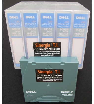 Mídia de fita de 800GB/1.6 TB para unidade de fita LTO-4 120 - 5 Pack para o selecionar Dell PowerVault armazenamento / servidores PowerEdge preço