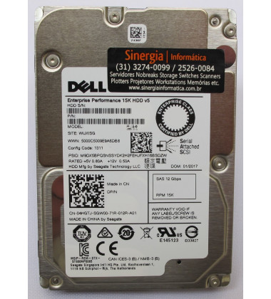 400-APGL HD Dell 900GB SAS 12 Gbps 15K RPM para Servidor 512n SSF 2.5