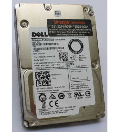 400-APFZ HD Dell 900GB SAS 12 Gbps 15K RPM HD para Servidor 512n SFF 2.5