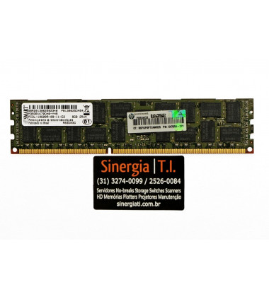 PC3L-10600R-09-11-E2 Memória RAM HPE 8GB DDR3 1333MHz ECC RDIMM Registrada para Servidor ProLiant Gen8 pronta entrega