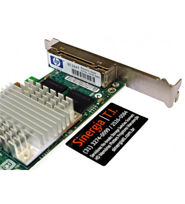 NC364T Placa de rede HP Quad Port Gigabit PCI Express Quatro Portas etiqueta