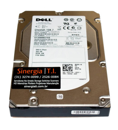 HD Dell 300GB SAS 15K RPM 3.5