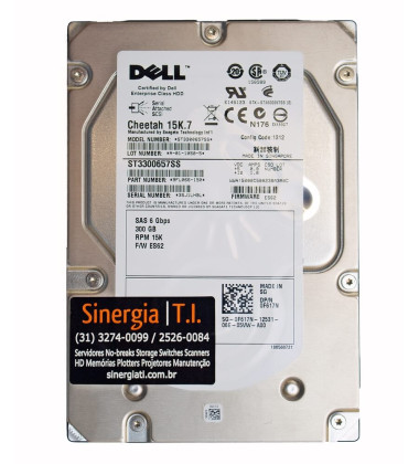 HD Dell 300GB SAS 15K RPM 3.5