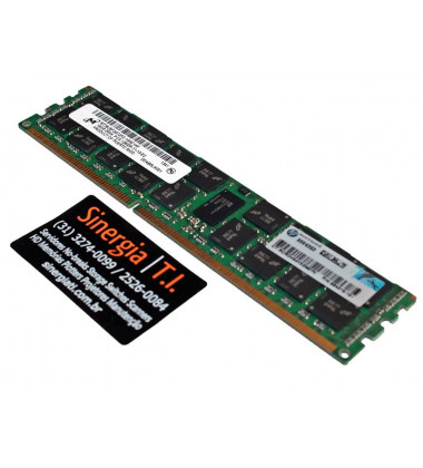 Memória RAM HP Para Servidor BL465c G7 16GB  Dual Rank x4 PC3-12800R DDR3-1600 MHz ECC diagonal