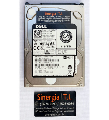 HDEBJ20DAA51| HD Dell 1.8TB SAS 12Gbps 10K RPM SFF 2.5" Enterprise Class pronta entrega