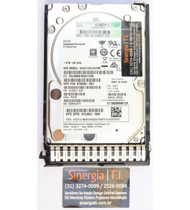EG001800JWJNR HD HPE 1.8TB SAS 12G 10K SFF 2.5" SC 512e Digitally Signed Firmware em estoque