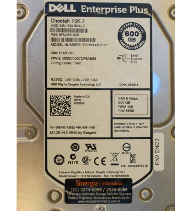 9FN066-058 HD Dell 600GB SAS 6 Gbps 15K RPM LFF 3,5