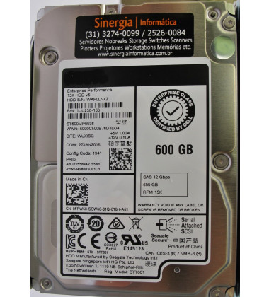 ST600MP0036 HD Seagate 600GB SAS 12 Gbps 15K RPM SFF 2,5" Enterprise NWTD0 pronta entrega