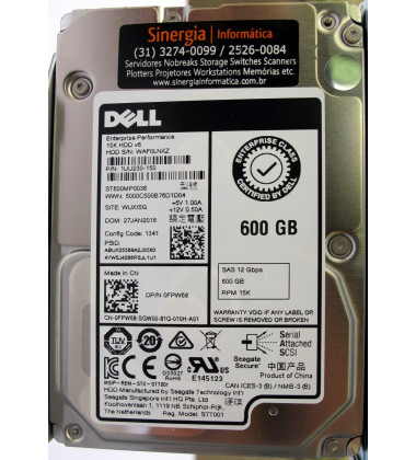 0FPW68 Dell 600GB SAS 12Gbps Enterprise 15K RPM SFF 2.5