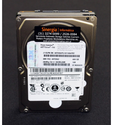 49Y2052 HD IBM 600GB SAS 6 Gbps 10K RPM para Servidores Power Systems MBF2600RC price