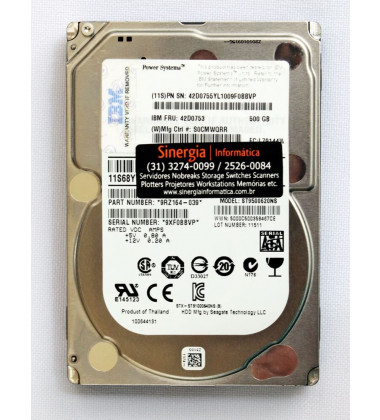 9RZ164-039 HDD IBM 500GB 7.2K 6G 2,5