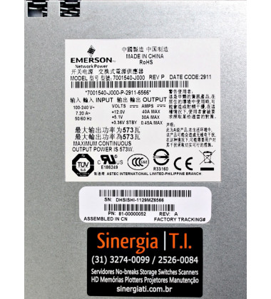592267-002 Fonte Redundante HP 573W Storage P2000 em estoque
