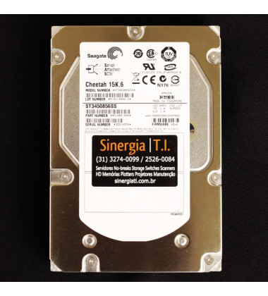 ST3450856SS HD Dell 450GB SAS 3 Gbps 15K RPM LFF 3,5" EqualLogic Enterprise Hot-Plug pronta entrega