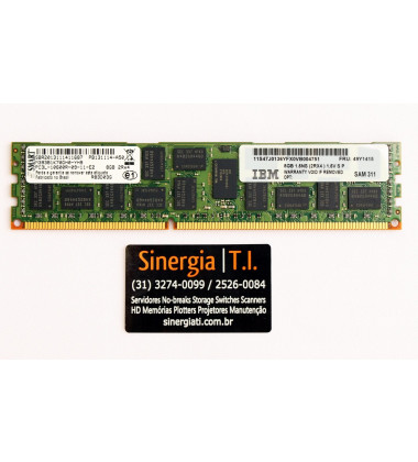 49Y1415 Memória RAM IBM 8GB RDIMM PC3L-10600R DDR3 1333MHz FRU pronta entrega