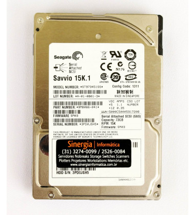 9MB066-041 HD Seagate 73GB SAS 3 Gbps 15K RPM SFF 2,5