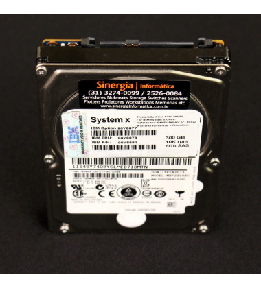 90Y8878 HD IBM 300GB SAS 6 Gbps 10K RPM SFF 2,5