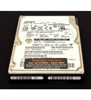 0B25856 HD Hitachi 450GB SAS 6 Gbps 10K RPM SFF 2,5" Enterprise P/N em estoque