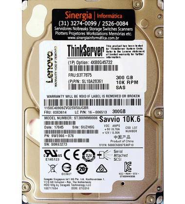 4XB0G45722 HD Lenovo 300GB SAS 6 Gbps 10K RPM SFF 2.5