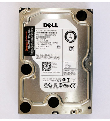 0V8FCR HD Dell 1TB SATA 3 Gbps 7.2K RPM LFF 3,5