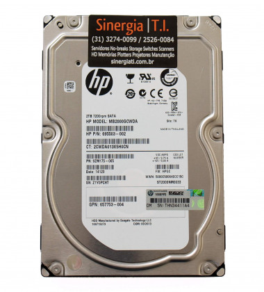 695503-002 HD HPE 2TB SATA 6G 7200 RPM  3,5" pronta entrega