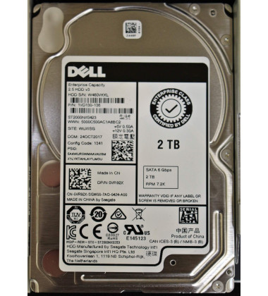 0VR92X HD Dell 2TB SATA 6 Gbps 7.2K RPM SFF 2,5" Enterprise para Servidor R710 T710 R610 T610 R510 T510 R410 T410 pronta entrega