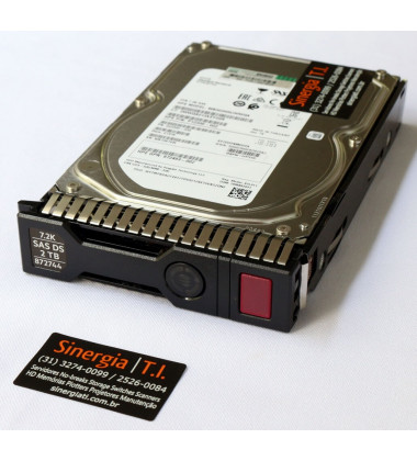 872485-B21 HD HPE 2TB SAS 12 Gbps 7.2K RPM LFF 3,5" para Servidor ProLiant DL360 DL380 ML350 Gen9 Gen10 envio imediato