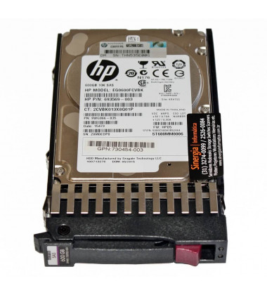 693569-003 HD HPE 600GB SAS 12 Gbps 10K RPM SFF 2,5" Enterprise para Storage MSA pronta entrega