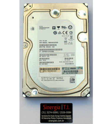 MB6000JEFND HPE 6TB 12G SAS 7.2K LFF MIDLINE HARD DRIVE PROLIANT Envio imediato