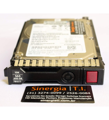 HD HPE 600GB SAS 12 Gbps 10K RPM SFF 2,5