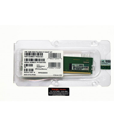 HPE 16GB 2RX8 PC4-2933Y-R Smart Kit memória para Servidor DL360 DL380 ML350 Gen10 Part Number: P00922-B21 pronta entrega