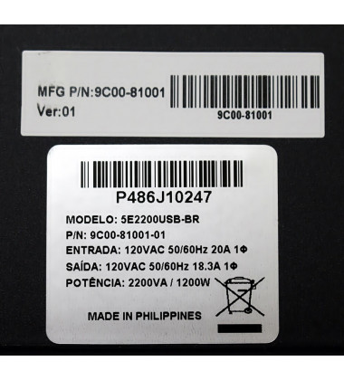 NoBreak Eaton 2200VA 120V Senoidal por Aproximação 5E2200USB-BR price