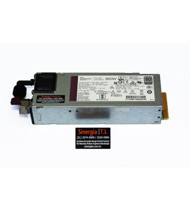 865412-201 Fonte Redundante Para Servidores HPE ProLiant DL380 Gen10 800W
