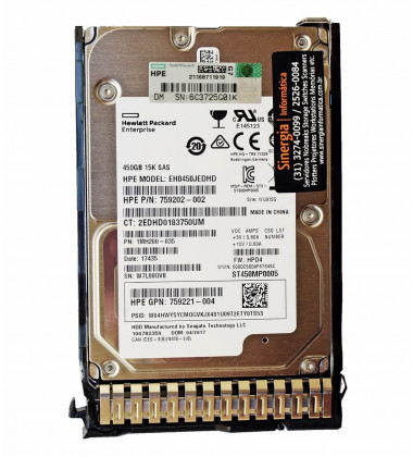 759210-B21 HD HPE 450GB SAS 12 Gbps 15K RPM SFF 2,5
