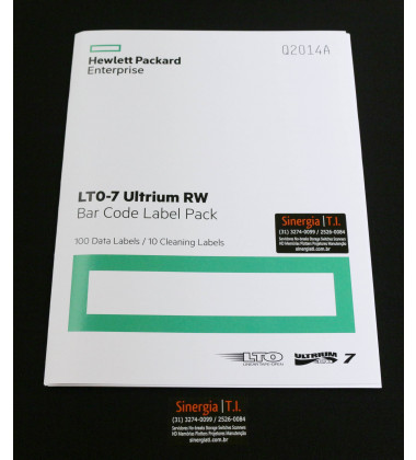 Q2014A | Kit de Etiquetas de Código de Barras Genuínas HP Q2014A para Fitas LTO-7 Ultrium Barcode