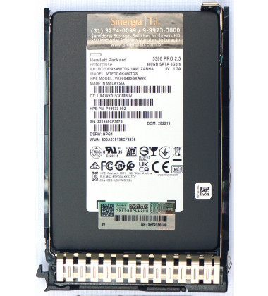 MTFDDAK480TDS SSD HPE 480GB SATA DS 6 Gbps SFF 2,5" RI para Servidor ProLiant pronta entrega