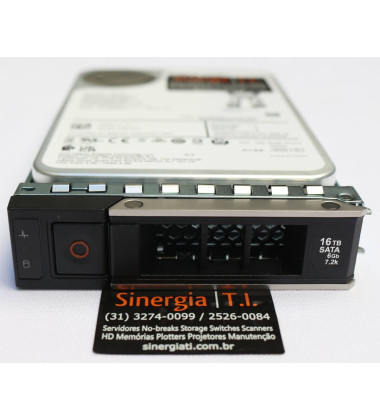 HD 16TB SATA 12Gbps 3,5" LFF 7.2K RPM Genuíno para Servidor Dell PowerEdge R440 Pronta entrega