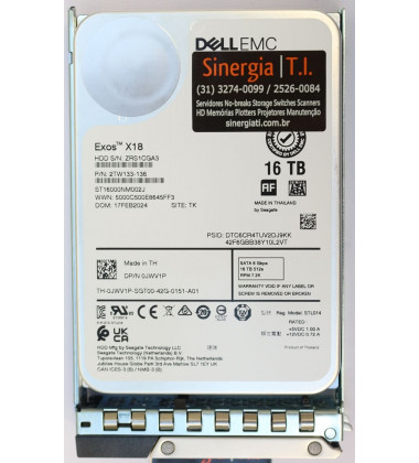 HD 16TB SATA Dell Servidor PowerEdge R640 6Gbps 7.2K RPM 512e preço