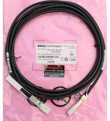 Peça Do Fabricante F7HJM Dell DAC SFP 10G 5 metros 616740005 - Cabo DAC preço