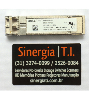 DP/N: 0WTRD1 Transceiver Dell SFP-10G-SR 300 metros 10GbE Duplex LC transceptor SFP+ em estoque