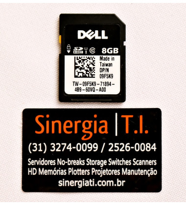 09F5K9 Dell Cartão SD 8GB Classe 10 iDRAC VFlash envio imediato