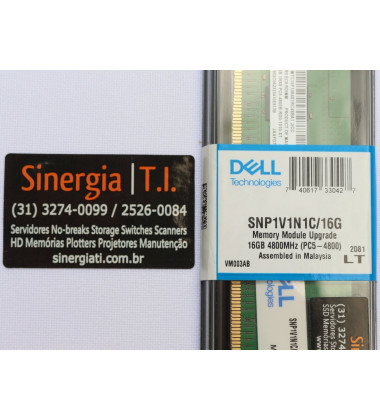 Memória RAM 16GB para Servidor Dell PowerEdge R7615 DDR5 RDIMM 4800MHz ECC 2Rx8 Registrada envio imediato